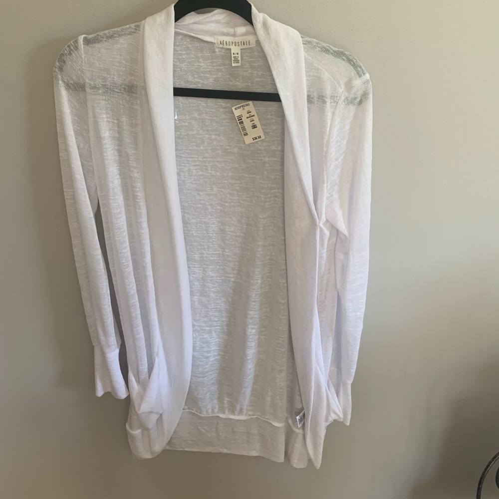 White cardigan